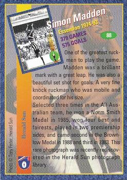 1994 Select Cazaly Classics #88 Simon Madden Back
